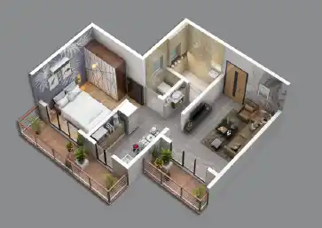 Sai Shanti 1BHK Plan